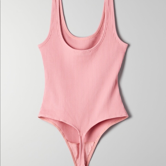 Aritzia Wilfred “Leila” Pink bodysuit. Size S. - Picture 1 of 4